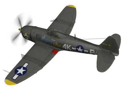 Republic P-47D Thunderbolt - Sigma Nu Girl 3D model