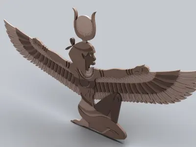 Egyptian Symbols - 053 Low-poly 3D model