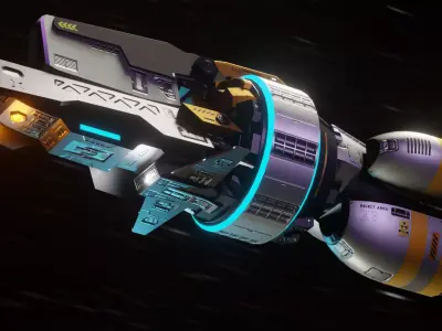 Gladius Spaceship Low-poly 3D model