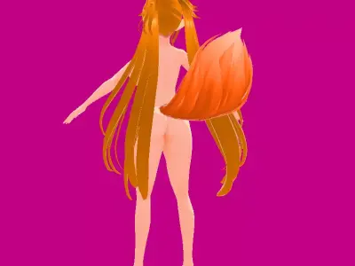  Female Character  Outfits  VRM and fbx Game Ready Sci-Fi Model Low-poly 3D model