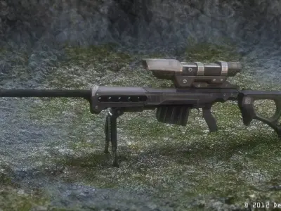 KSR-29 sniper rifle Free low-poly 3D model