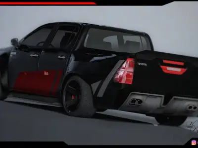 Toyota Hilux pickup body Kit Low-poly 3D model