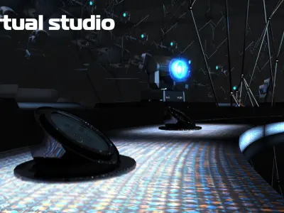Virtual tv studio 3D model