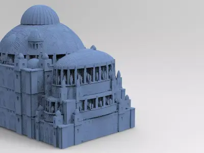 Sci fi City Dome palace model 3 3D model