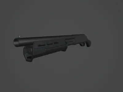 Remington 870 tac - 14 Low-poly 3D model