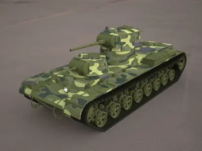 SMK military tank 3D model 3D model