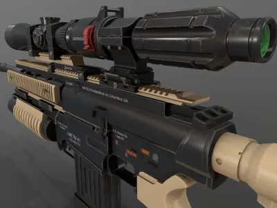 MR 762 Assault Rifle 3D model