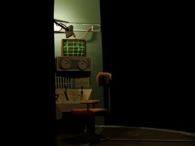 Stylized Spaceship Model Low-poly 3D model