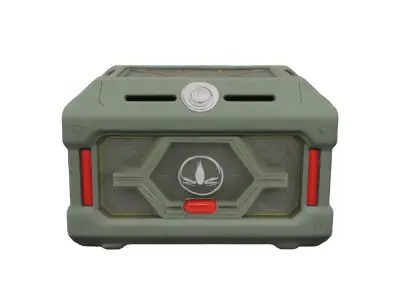 retro scifi ammo crate 3D model