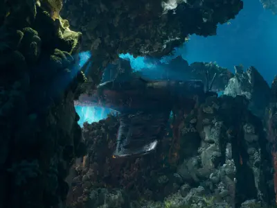 Aqua Coral Reef - Unreal Engine Environment Low-poly 3D model