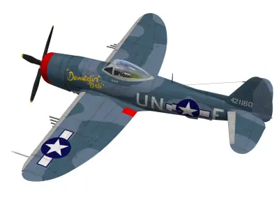 Republic P47M Thunderbolt 3D model