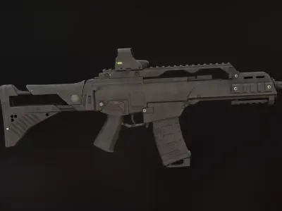 Assault rifle G36C Low-poly 3D model
