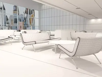 Lounge Hall Free 3D model