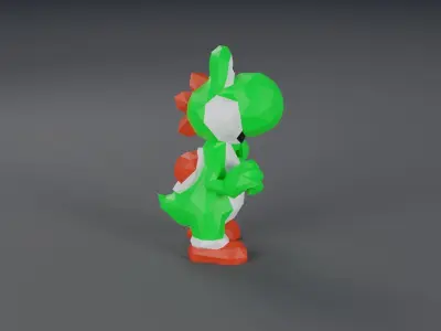 Low-Poly Yoshi nintendo 3D model