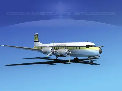Douglas DC-7B Robertson Air Express 3D model