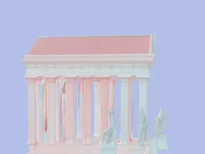 Eternal Vaporwave Temple 3D model
