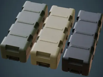 Military Case 3B Low-poly 3D model