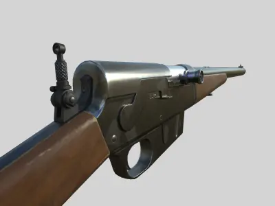 Remington Model 8 cal 35 PBR Low-poly 3D model