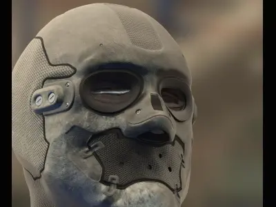 Futuristic Enforcement Helmet 3D model