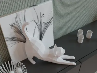 Lazy Cat 3D model 3D model