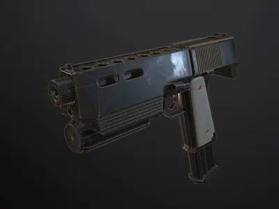 Alyxgun gun Low-poly 3D model