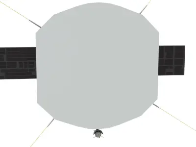 Parker-Solar-Probe spacecraft Low-poly 3D model