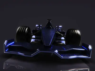 Formula racing car 3D model
