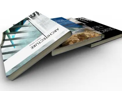 books set of 3D model