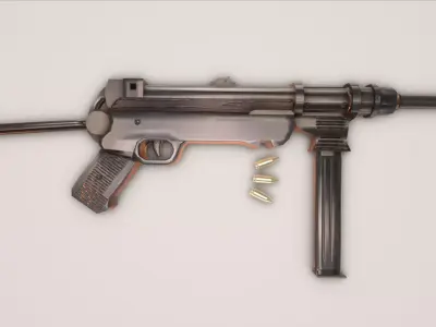 MP 40  Low-poly 3D model buy