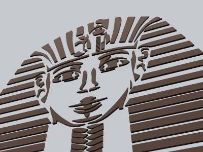 Egyptian Symbols - 055 - Topology Low-poly 3D model