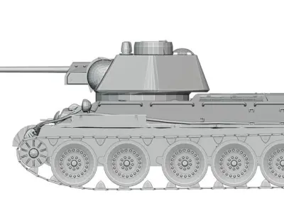 T-34 1942 3D print model