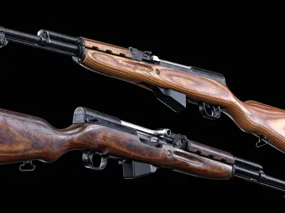 rifle SKS - weapon pack Low-poly 3D model