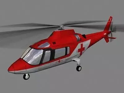 Agusta Helicopter V6 Low-poly 3D model