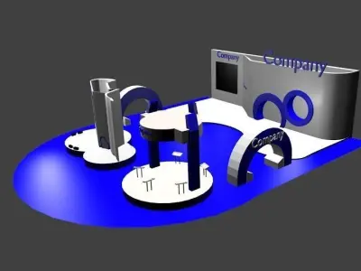 stage trade show booth 3D model