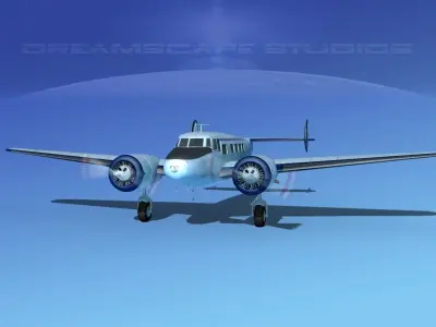 Lockheed L10 Electra Pegase 3D model