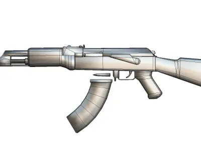 Kalashnikov Automatic Rifle AK 47 Low-poly 3D model