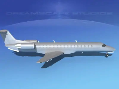 Embraer ERJ-140 Bare Metal 3D model
