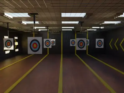 Shooting Range Interiors Low-poly 3D model