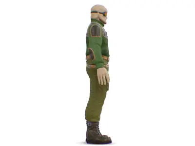 Male Military Cloth - Soldier Sweater - Rookie Man Character 3D model