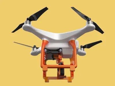 UAV LIDAR DRONE QUADCOPTER SCANNER SURVEYING EXPLORING MAPPING 3D model