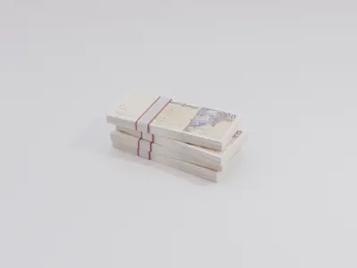 1000 Portuguese Escudo Currency Low-poly 3D model