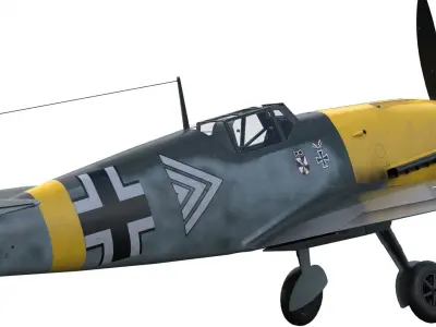 Bf 109 f-2  Messerschmitt  3D model