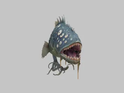 Abyssal Glare Monster 3D Model Low-poly 3D model