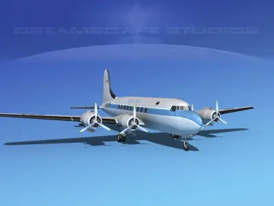 Douglas DC-4 Sabena Airlines 1 3D model