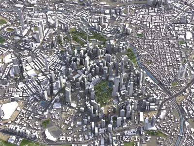 Kuala Lumpur Low-poly 3D model