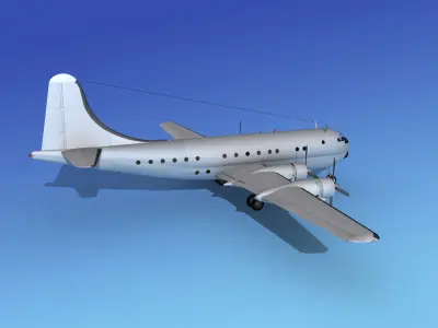 Boeing 377 Bare Metal 3D model