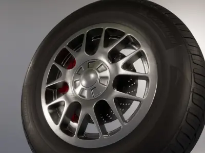 Tire standar Car wheel Free 3D model