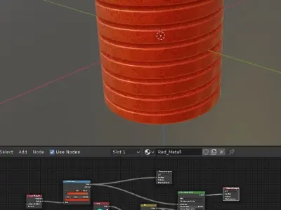 E-Scooter Spring with Procedural PBR Material Setup 3D model