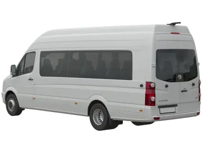 VW Crafter 2011 minibus MAXI 3D model