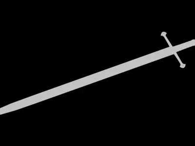 Two-handed sword 3D model